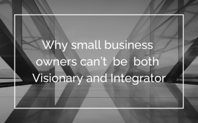 Why small business owners can’t be both the Visionary and the Integrator when growing the business